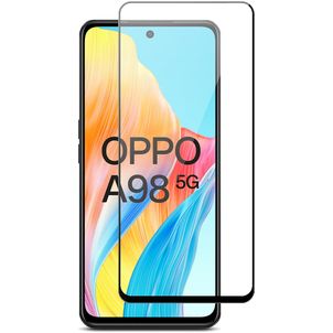 Mobigear Premium OPPO A98 Panzerglas Gehärtetes Glas Displayschutz - Hüllenfreundlich - Schwarz