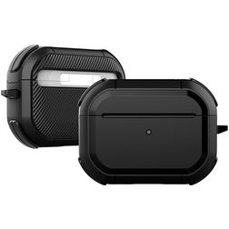 Mobigear Slim Armor Apple AirPods Pro 2 Stoßfeste Hardcase Hülle - Schwarz