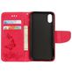 Mobigear Butterfly iPhone X Hülle Klapphülle Geldbörse - Rot