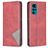 Mobigear Rhombus Slim Motorola Moto G22 Hülle Klapphülle - Rot