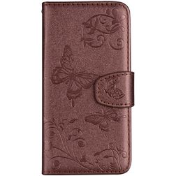 Mobigear Butterfly Xiaomi Mi 8 SE Hülle Klapphülle Geldbörse - Braun