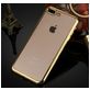 Mobigear Royal iPhone 8 Plus Hülle Flexibles TPU Backcover - Transparent / Gold