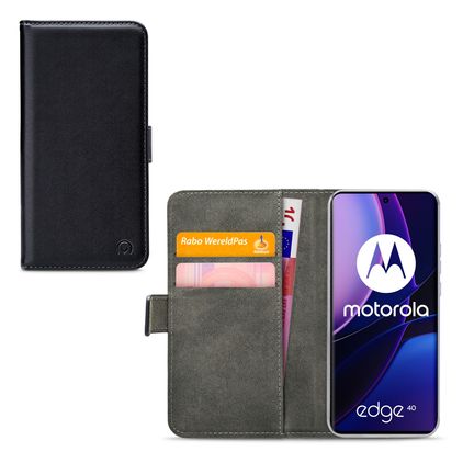 Mobilize Classic Gelly Wallet Motorola Edge 40 Klapphülle Portemonnaie - Schwarz