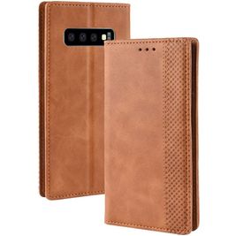 Mobigear Sensation Samsung Galaxy S10 5G Hülle Klapphülle Geldbörse - Cognac