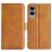 Mobigear Slim Magnet Samsung Galaxy S25 Edge Hülle Klapphülle Geldbörse - Cognac