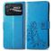 Mobigear Clover POCO C40 Hülle Klapphülle Geldbörse - Blau