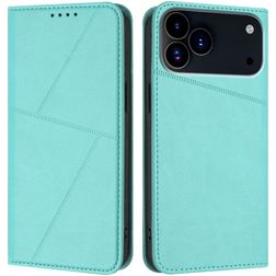 Mobigear Frosted Flip iPhone 17 Pro Max Hülle Klapphülle Geldbörse - Blau