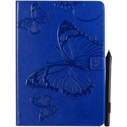 Mobigear Butterfly iPad 7 (2019) Hülle Klapphülle + Stifthalter - Blau