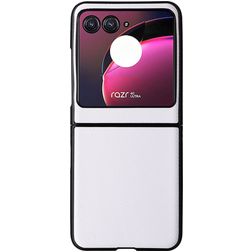 Mobigear Excellent Motorola Razr 40 Ultra Hülle Hardcase Backcover - Weiß