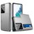 Mobigear Brushed Credit Card Slot Case Silver Samsung Galaxy S21 Ultra
