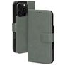 Mobiparts Classic Wallet MagSafe iPhone 16 Pro MagSafe Hülle Klapphülle Geldbörse - Stone Green
