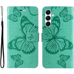 Mobigear Butterfly Samsung Galaxy A26 Hülle Klapphülle Geldbörse - Grün