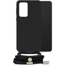 Mobilize Lanyard Gelly Samsung Galaxy A33 Flexibles TPU Handykette - Schwarz