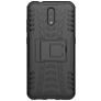 Mobigear Tire Nokia 2.3 Hülle Hardcase Backcover Stoßfest mit Ständer - Schwarz