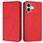 Mobigear Frosted Flip iPhone 17 Hülle Klapphülle Geldbörse - Rot