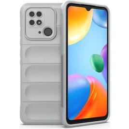 Mobigear Bumpy Xiaomi Redmi 10C Hülle Flexibles TPU Backcover - Grau
