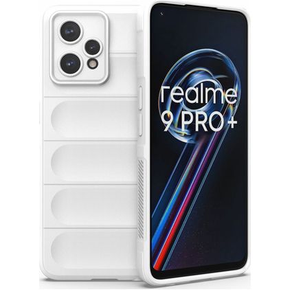 Mobigear Bumpy Realme 9 Pro Plus Hülle Flexibles TPU Backcover - Weiß