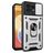 Mobigear Armor Ring Cam Slide Motorola Edge 40 Pro Hülle Hardcase Backcover Stoßfest mit Ringhalter und Kamera Slider - Silber