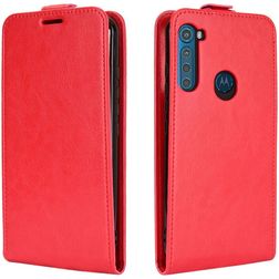 Mobigear Motorola One Fusion Plus Hülle Flipcase - Rot