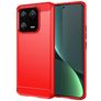 Mobigear Brushed Slim Xiaomi 13 Pro Hülle Flexibles TPU Backcover - Rot