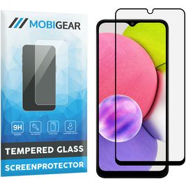 Mobigear Premium Samsung Galaxy A03s Panzerglas Gehärtetes Glas Displayschutz - Hüllenfreundlich - Schwarz