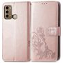 Mobigear Clover POCO X3 GT Hülle Klapphülle Geldbörse - Roségold
