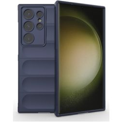 Mobigear Bumpy Samsung Galaxy S24 Ultra Hülle Flexibles TPU Backcover - Dunkelblau