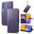 Mobigear Clover Samsung Galaxy M52 Hülle Klapphülle Geldbörse - Lila