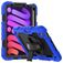 Mobigear SureGrip Xtreme iPad Mini 6 (2021) Hülle Kunststoff,Silikon Backcover + Stifthalter + Schulterträger + Ständer - Schwarz / Dunkelblau