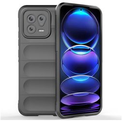 Mobigear Bumpy Xiaomi 13 Hülle Flexibles TPU Backcover - Charcoal