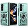Mobigear Armor Ring Cam Slide Samsung Galaxy Z Fold 7 Hülle Hardcase Backcover Stoßfest mit Ringhalter und Kamera Slider - Grün