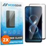 Mobigear Premium ASUS Zenfone 8 Panzerglas Gehärtetes Glas Displayschutz - Hüllenfreundlich - Schwarz (2er Pack)