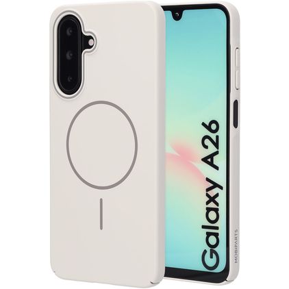Mobiparts Slim Line Samsung Galaxy A26 MagSafe Hülle Hardcase Backcover - Off White