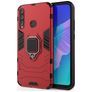 Mobigear Armor Ring Huawei P40 Lite E Hülle Hardcase Backcover Stoßfest mit Ringhalter - Rot