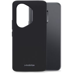 Mobilize Rubber Gelly Honor 400 Pro Hülle Flexibles TPU Backcover - Schwarz