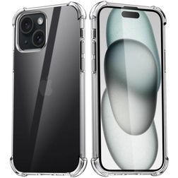 Mobigear Cushion Transparent iPhone 15 Plus TPU (flexibel) Backcover Shockproof - Transparent