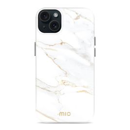 MIO iPhone 15 MagSafe Hülle Hardcase Backcover - White Marble