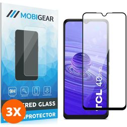Mobigear Premium TCL 40R Panzerglas Gehärtetes Glas Displayschutz - Hüllenfreundlich (3er Pack)