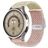 Mobigear Braided Dual Nylon Smartwatch Armband Klappschließe - 20-mm-Universalanschluss - Pink / Polarstern