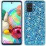 Mobigear Glitter Samsung Galaxy A51 Hülle Hardcase Backcover - Blau
