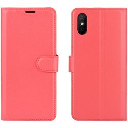 Mobigear Classic Xiaomi Redmi 9A Hülle Klapphülle Geldbörse - Rot