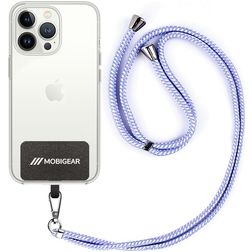 Mobigear Lanyard Universal-Handykette einstellbar - Weiß / Blau / Lila