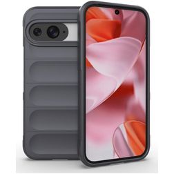 Mobigear Bumpy Google Pixel 9 Pro Hülle Flexibles TPU Backcover - Grau