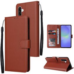 Mobigear Wallet Samsung Galaxy A37 Hülle Klapphülle Geldbörse - Braun