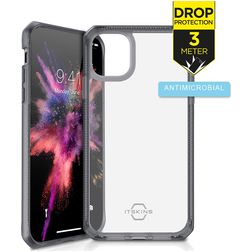ITSKINS Level 2 HybridFrost iPhone 11 Hülle Hardcase Backcover Stoßfest - Transparent / Schwarz