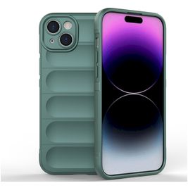 Mobigear Bumpy iPhone 15 Plus Hülle Flexibles TPU Backcover - Grün