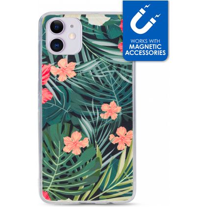 My Style Magneta iPhone 11 TPU (flexibel) Backcover - Black Jungle