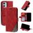 Mobigear Rhombus iPhone 12 Mini Klapphülle Portemonnaie - Rot