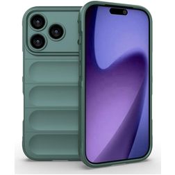 Mobigear Bumpy iPhone 18 Pro Hülle Flexibles TPU Backcover - Grün