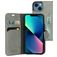Mobiparts Classic Wallet iPhone 13 Mini Hülle Klapphülle Geldbörse - Granite Grey